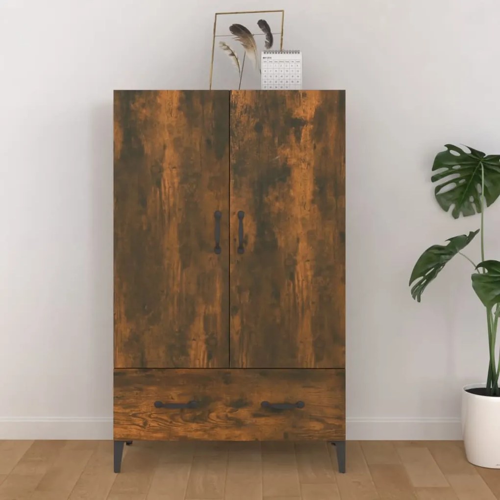 vidaXL Dulap înalt, stejar fumuriu, 70x31x115 cm, lemn prelucrat