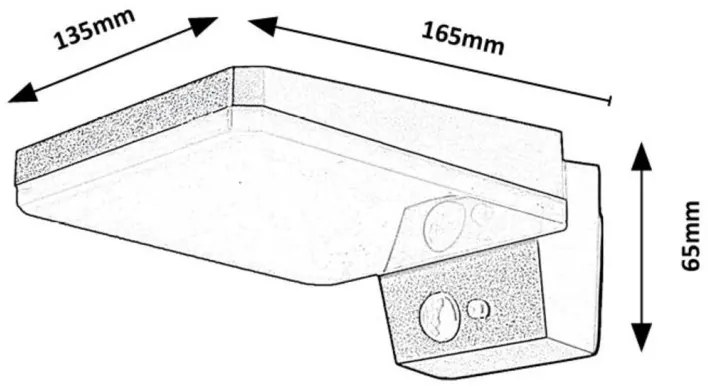 Lampa solara cu senzor de miscare, IP54 Lasset