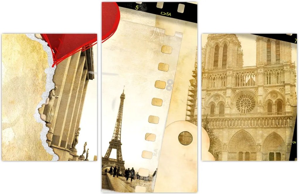 Tablou - Amintiri din Paris (90x60 cm)