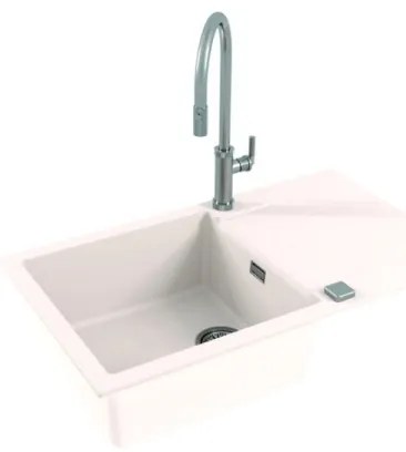 Chiuvetă de bucătărie ALVEUS 1132027 CADIT 86x50 cm alb