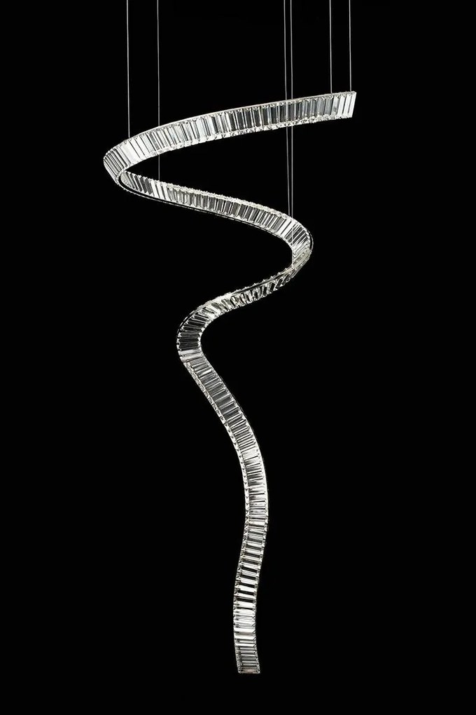 Lustra LED casa scarii design deosebit CHARMES 1A crom