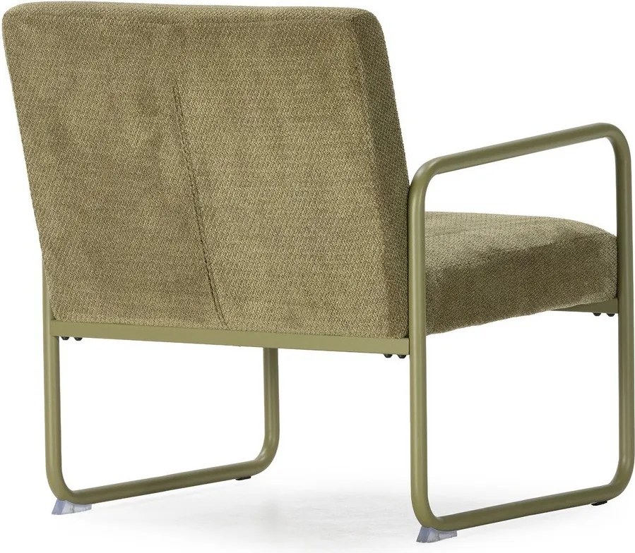 Fotoliu verde cu tapițerie din chenille Vince – MOME