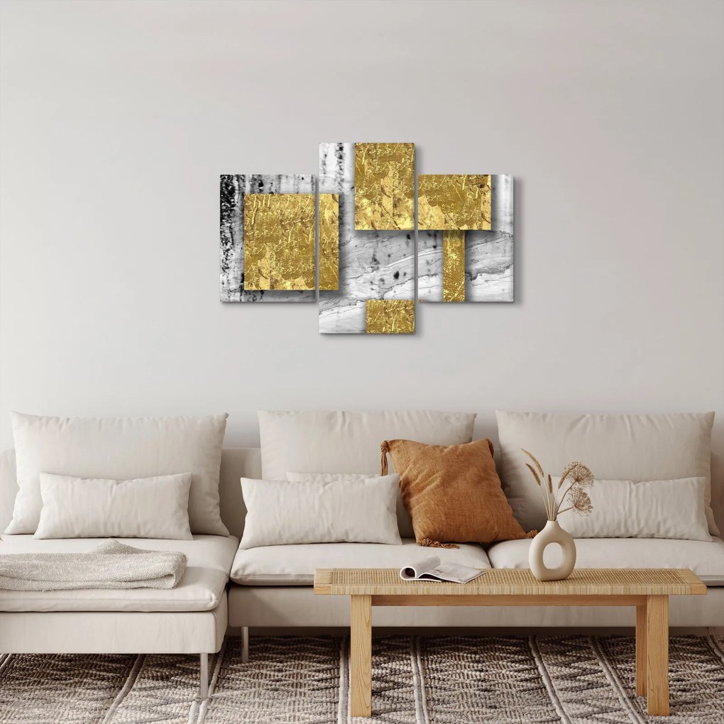 Tablou - Pătrate de aur N⁰3 (90x60 cm)