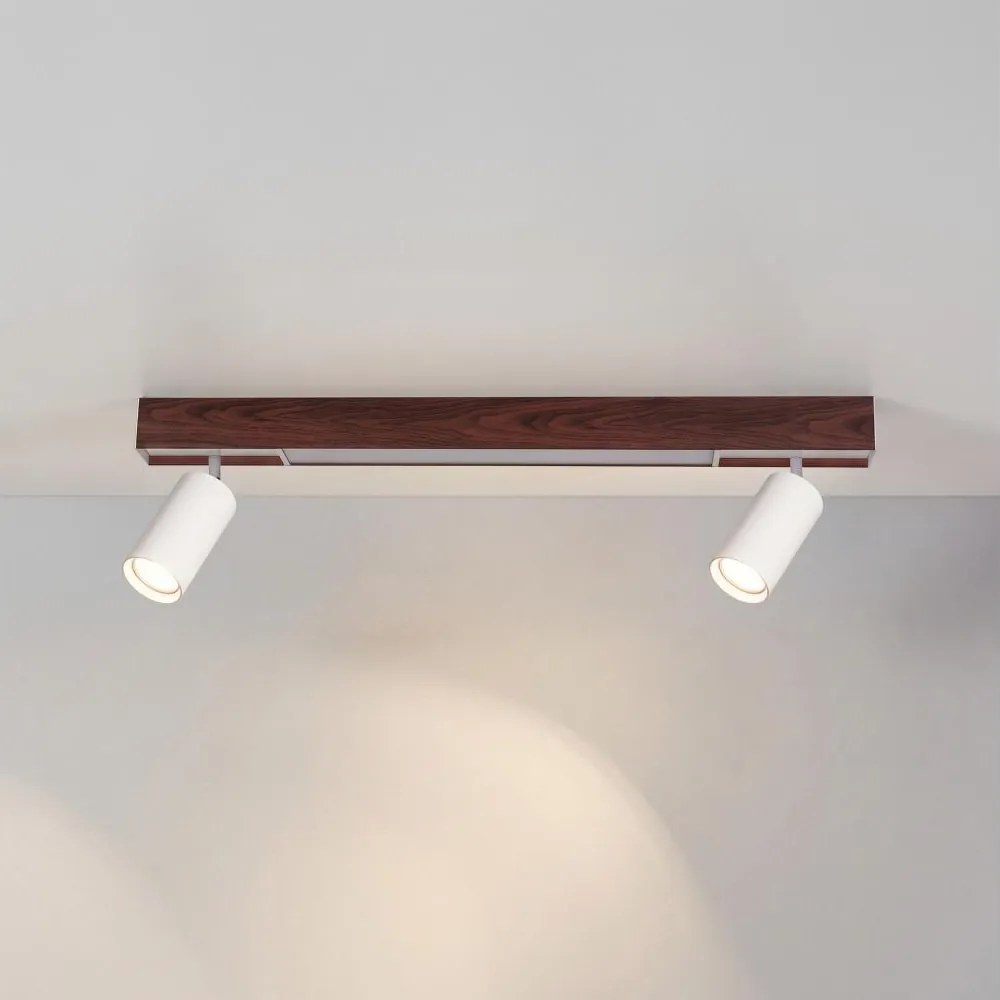 Brilagi - Spot LED SELE 2xGU10/30W/230V + LED/15W alb/decor stejar