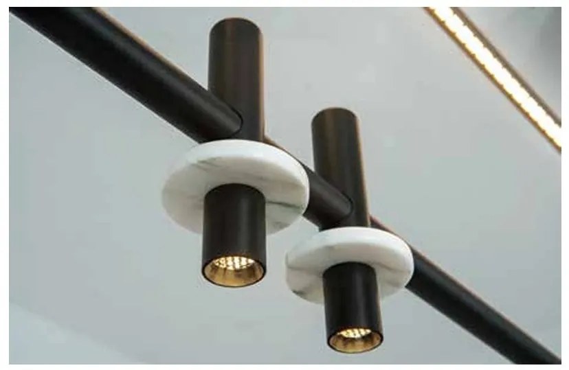Lustra cu Iluminat LED Sus si Jos, MARBLE BLACK