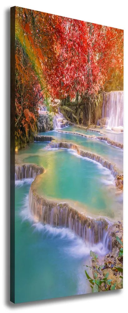 Pictură pe pânză Cascada în toamna