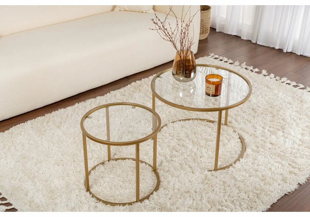 Set de măsuțe de cafea Aurum Gold 60 cm, 2buc.