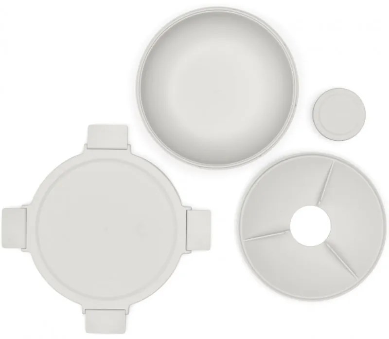 Salatiera Brabantia Make&Take 1006304, 1,3 L, Inchidere etansa, Fara BPA, Gri deschis