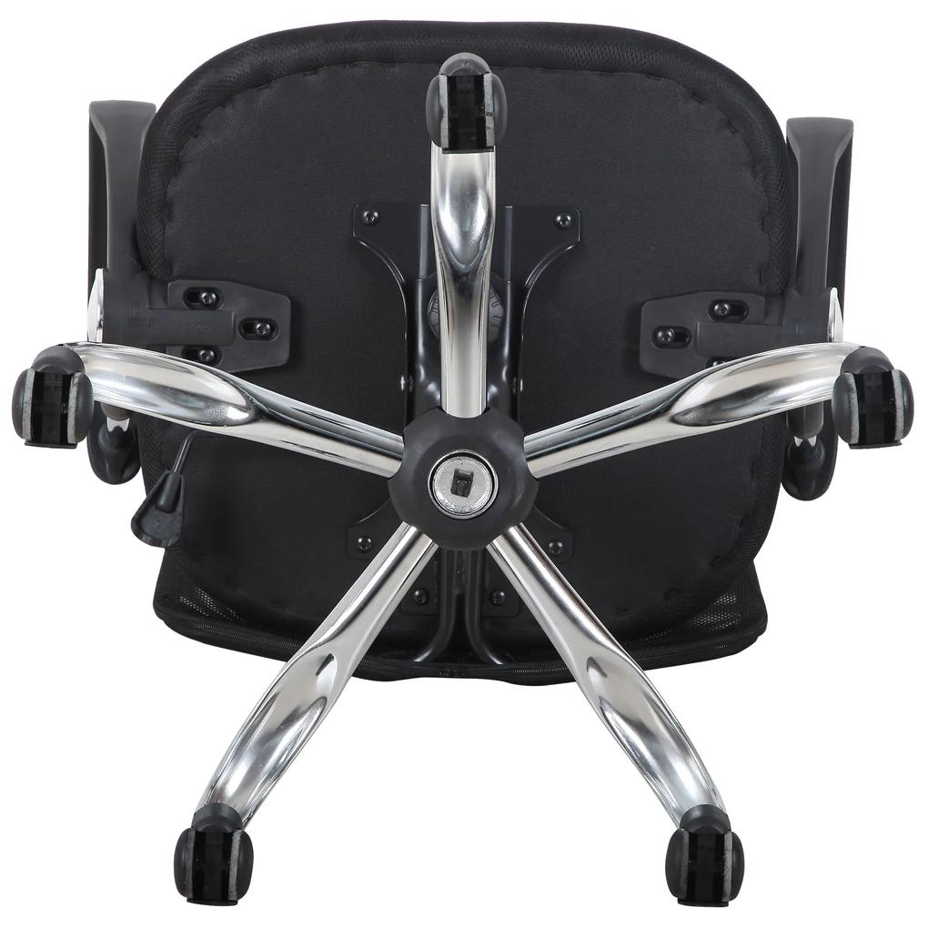 Scaun ergonomic de birou, insertie plasa, negru HOMCOM | Aosom RO