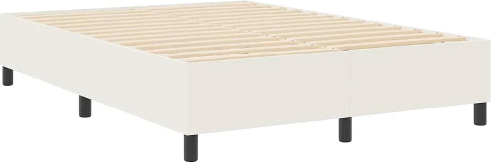 vidaXL Cadru de pat platformă Crem 140 x 190 cm Țesătură din corduroy