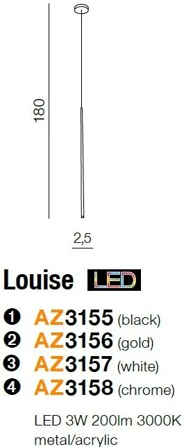 Pendul LED design modern minimalist Louise white ZZ AZ3157