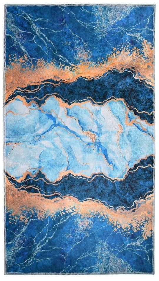 Covor albastru/auriu 180x120 cm - Vitaus