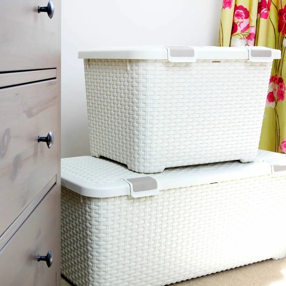 Cutie de depozitare Curver Rattan style 43 l, crem