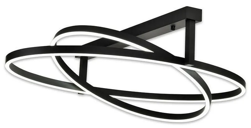 Lustră LED aplicată dimabilă 2xLED/25W/230V neagră Top Light + telecomandă