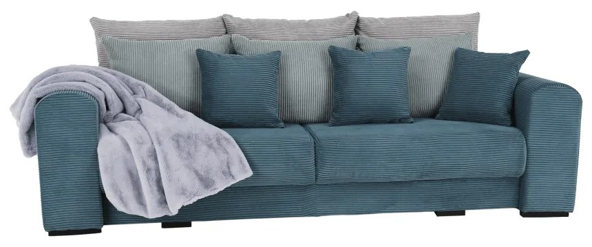 Canapea foarte spatioasa, albastru, mentol, gri deschis, GILEN BIG SOFA