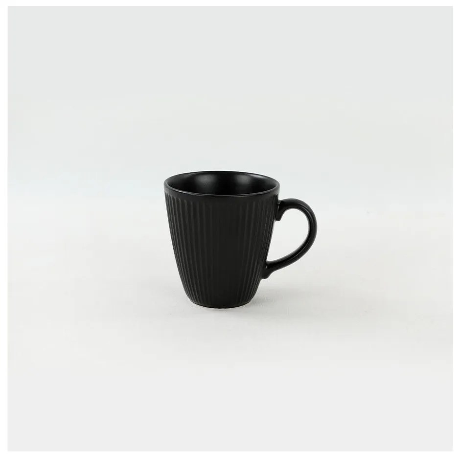 Căni negre 6 buc. din ceramică 0.3 l – Hermia