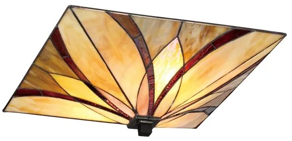 Plafonieră Tiffany ASHEVILLE 2xE27/60W/230V - Elstead QZ-ASHEVILLE-F