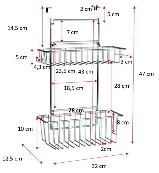 Coș suspendat Wenko Clip-On