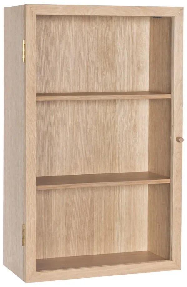 Vitrină în culoare naturală cu aspect de lemn de stejar suspendată 50x80 cm Panorama – Hübsch