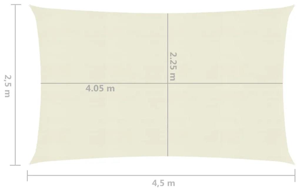 Panza parasolar, crem, 2,5x4,5 m, HDPE, 160 g m   Crem, 2.5 x 4.5 m