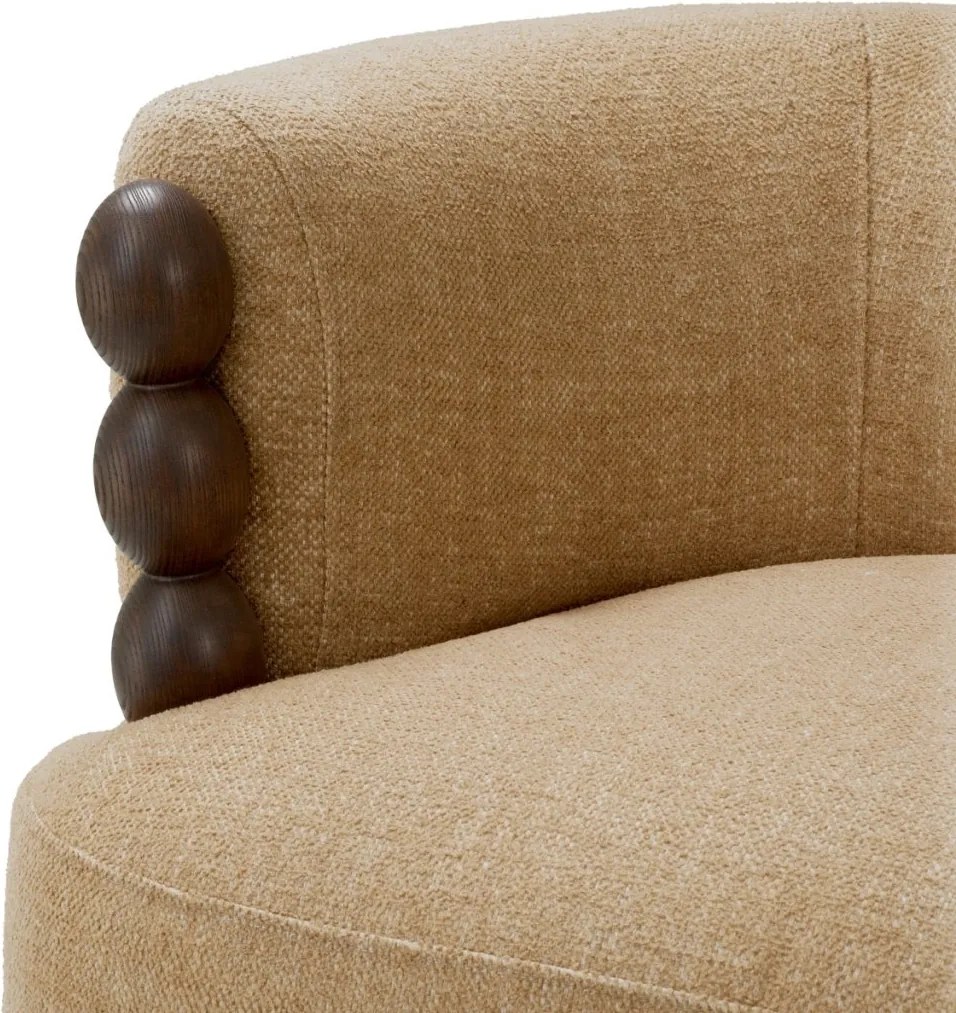 Fotoliu design LUX, Lemn, Tesatura Renato honey, Grimaud