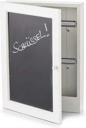 Suport pentru chei Blackboard, MDF White, l22xA5xH30 cm