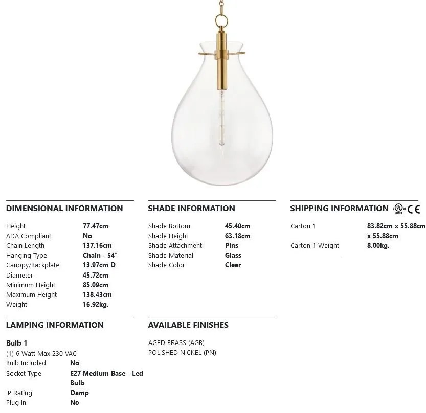 Pendul LUX design minimalist IVY big, alama antichizata