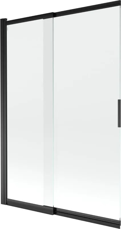 Mexen Fox paravan de baie cu 2 uși glisante 120 x 150 cm, transparent, negru - 891-120-002-70-00