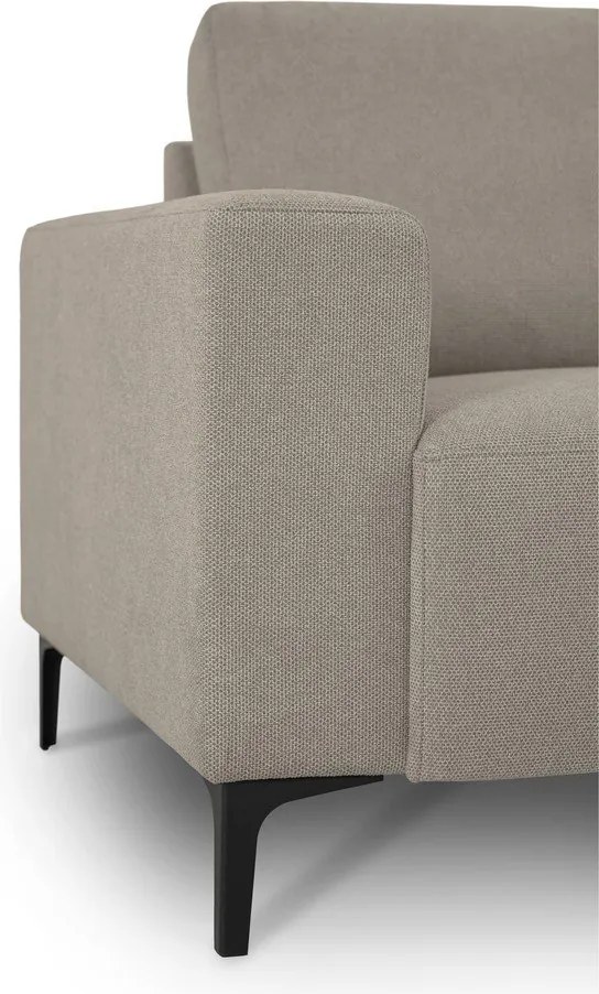 Colțar maro deschis cu tapițerie din chenille (cu colț pe partea dreaptă/în formă de ”L”) Fabian – Scandic