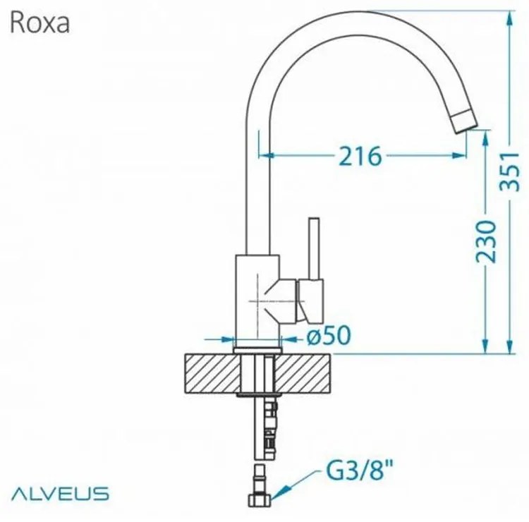 Baterie de chiuveta bucatarie bej mat Alveus Roxa Bej mat