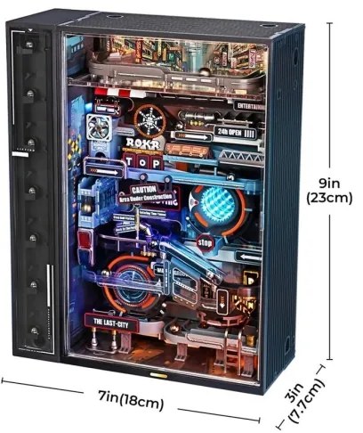 Puzzle mecanic 3D din pistă pentru bile de sticlă RoboTime Orașul trecutului