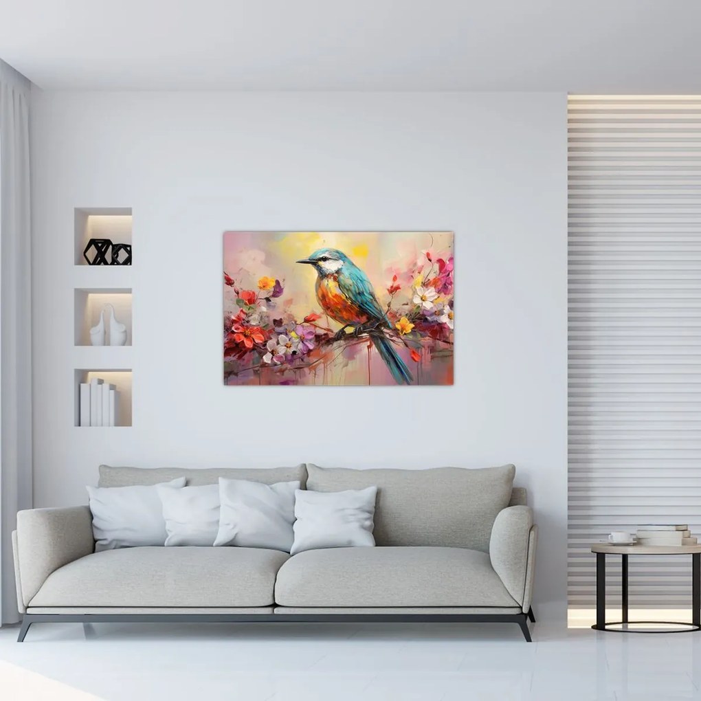 Tablou - Pictura de o pasăre (90x60 cm)