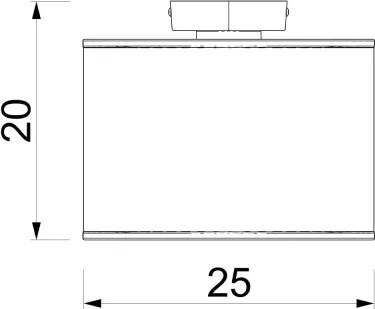 Plafonieră ARDEN 1xE27/15W/230V Ø 25 cm albă
