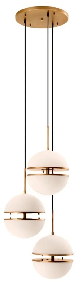 Lustra cu 3 pendule design LUX Spiridon alama 112644 HZ