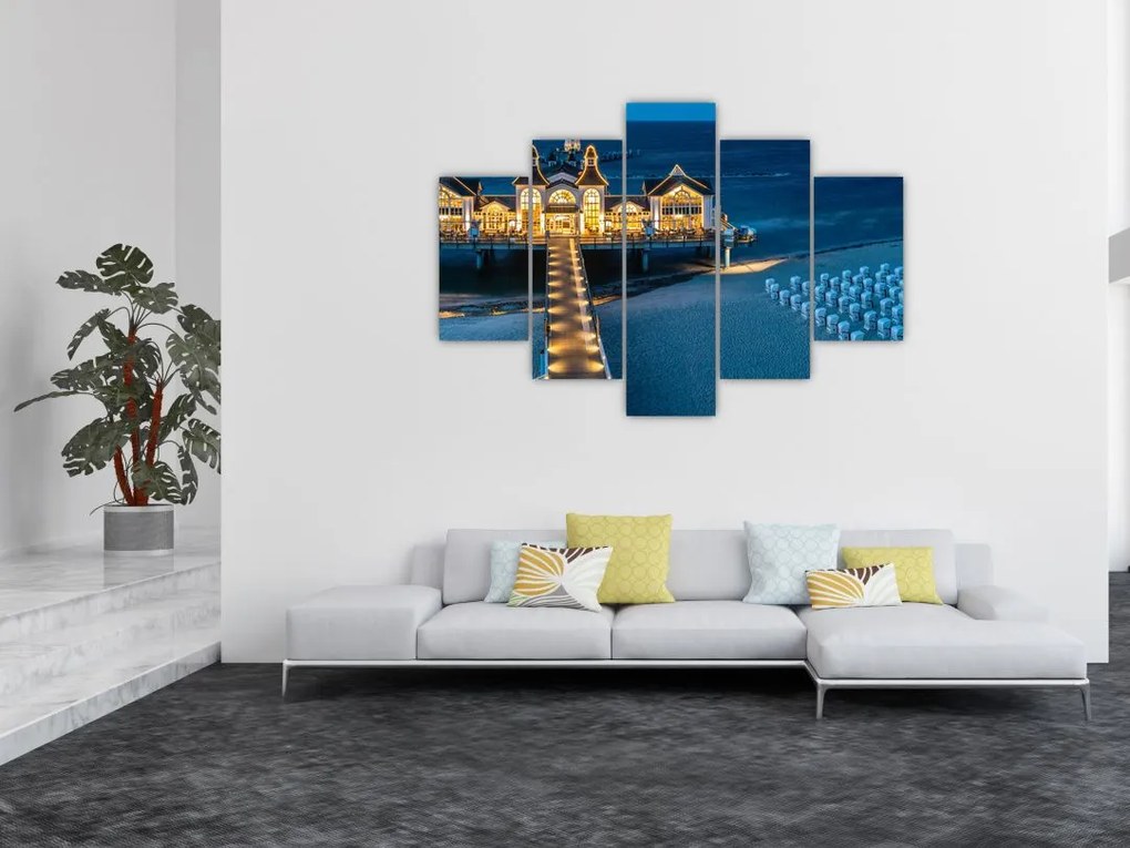 Tablou - hotel pe plajă (150x105 cm)