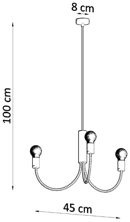 Lustră neagră ø 45 cm Karim – Sollux