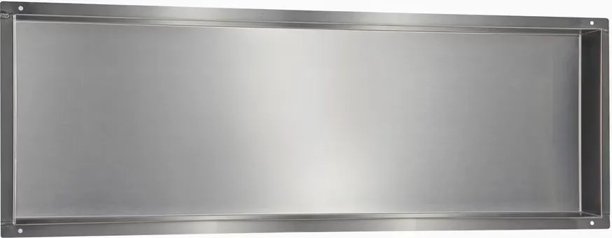 Raft incastrat dreptunghiular Balneo Wall-Box 90x30x7 cm fara rama inox periat
