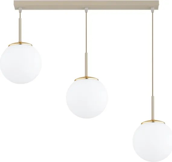 Brilagi - Lustră pe cablu MILO 3xE27/60W/230V bej/auriu