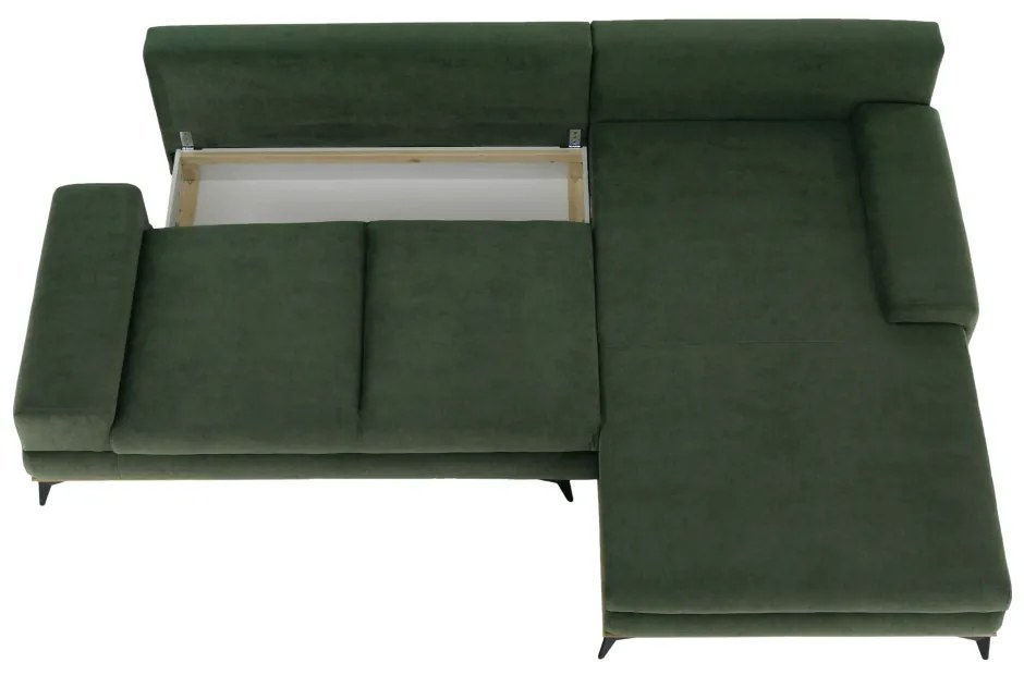 Canapea, verde, model dreapta, SELBY