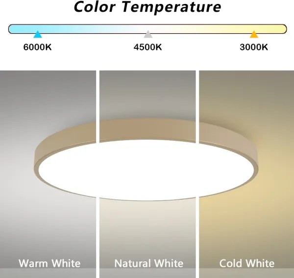 Brilagi-LED Lampă LED dimabilă POOL SMART, 128W, 230V, 100 cm, bej, Wi-Fi Tuya + telecomandă