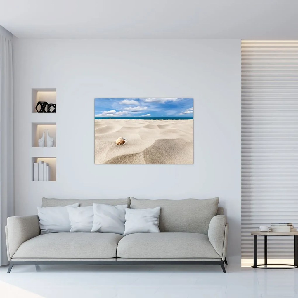 Tablou - Scoici pe plajă (90x60 cm)