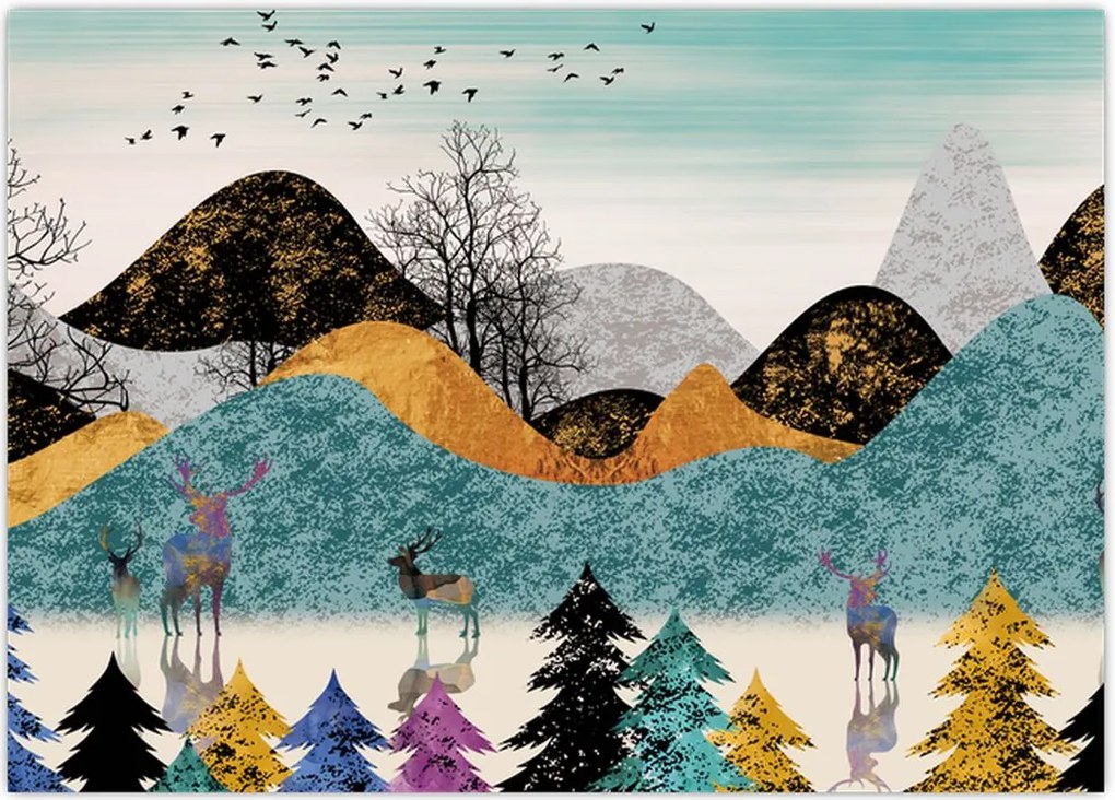 Tablou fgrafic cu cebi (70x50 cm)