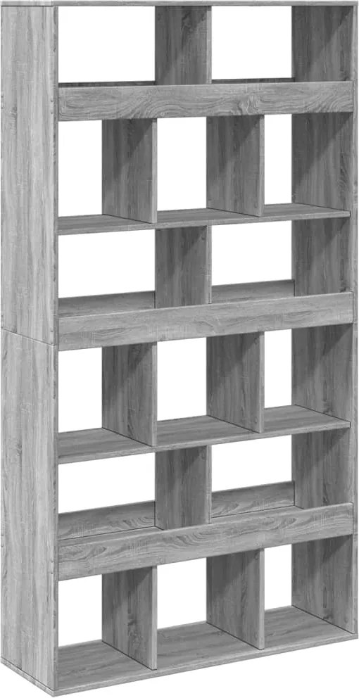 vidaXL Bibliotecă, gri sonoma, 100x33x187,5 cm, lemn prelucrat