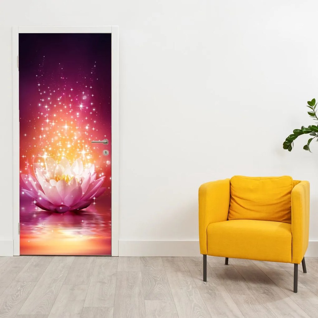 Fototapet pentru ușă - floare de lotus (95x205cm)