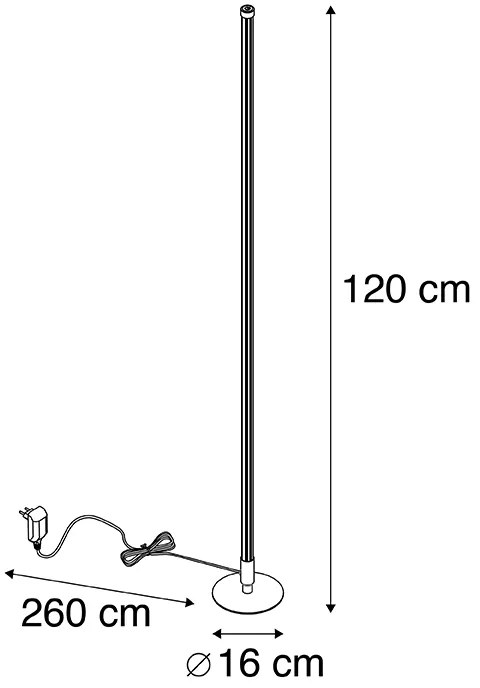 Lampă de podea neagră incluzând LED cu dimmer tactil 3 trepte de reglare a luminozității - Line-up