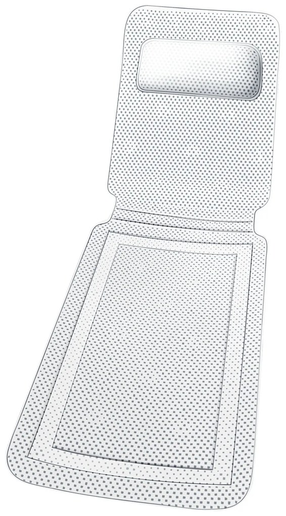 Covoras pentru cadă cu ventuze, 125 x 36 cm