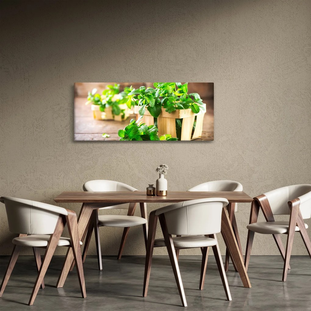 Tablou cu menta proaspătă (120x50 cm)