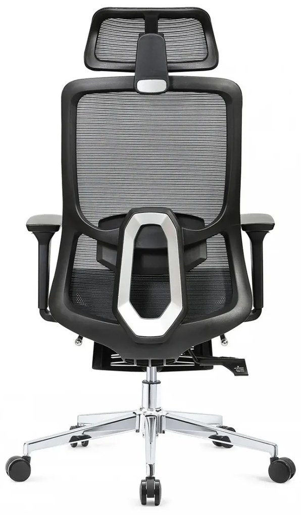 ROCKY-V5 Scaun ergonomic, Full Mesh, Sezut Translatie, suport picioare, Negru