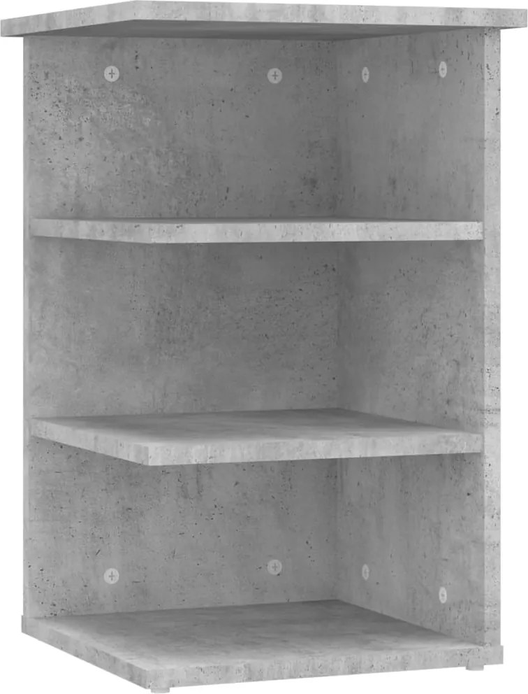 vidaXL Dulap lateral, gri beton, 35x35x55 cm, PAL