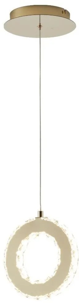 Lustra LED suspendata design modern Girona auriu